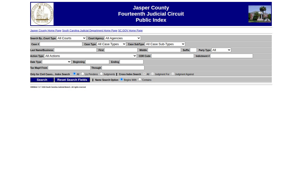 Jasper County Public Index release record search