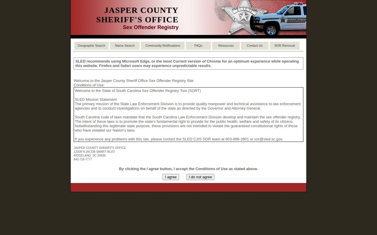 Jasper County released inmate registry photo search